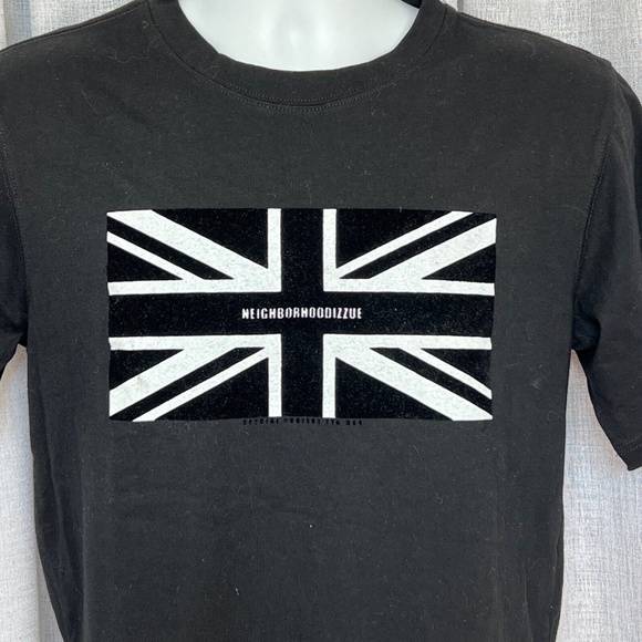 NHIZ Izzue Plus Neighborhood T-Shirt Union Jack Black XL Special Project Cotton - Picture 2 of 11